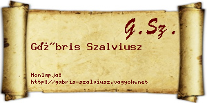 Gábris Szalviusz névjegykártya